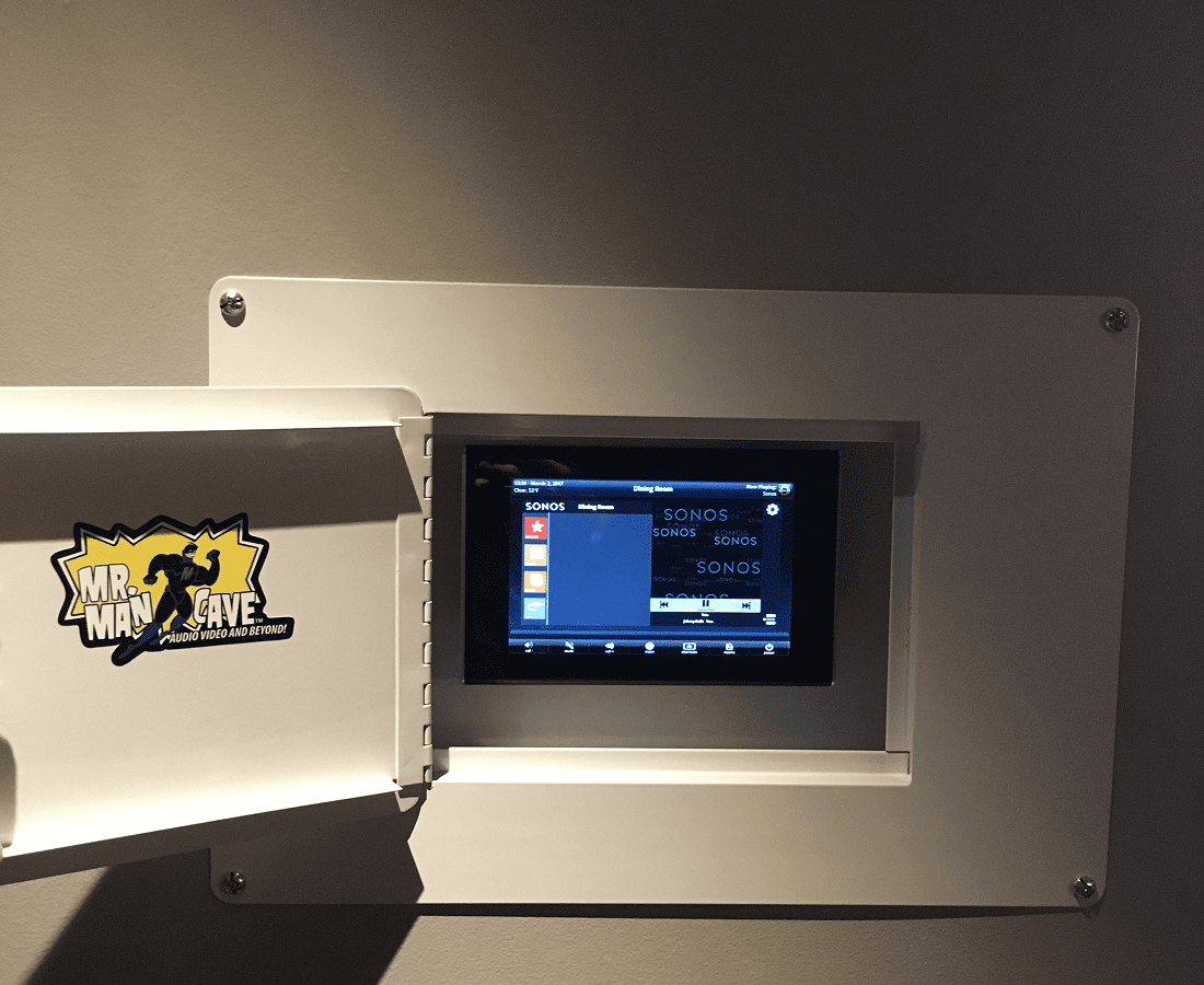 Control panel with touchscreen display